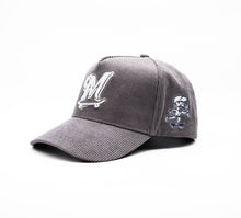 Load image into Gallery viewer, MKSK8 (GREY CORDUROY) x ONTARIO) "A-FRAME"  "M" LOGO HAT

