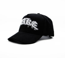 Load image into Gallery viewer, MKSK8 (BLACK CORDUROY x OLDE ENGLISH) "A-FRAME" LOGO HAT
