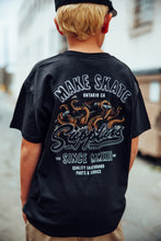 Load image into Gallery viewer, MAKE SKATE YOUTH "T-SHIRT" - (KRAKEN) BLACK
