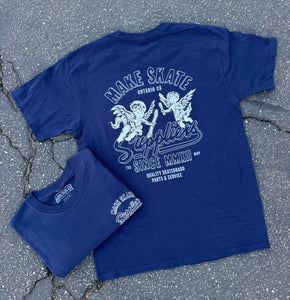 MKSK8 "CHERUB SKATEBOARD"  NAVY T-SHIRT
