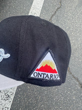 Load image into Gallery viewer, MKSK8 (BLACK / GREY x ONTARIO) "SNAP-BACK"  "WOOL" LOGO HAT
