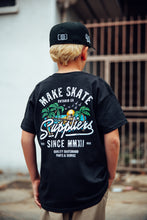 Load image into Gallery viewer, MAKE SKATE YOUTH "T-SHIRT" - (OCEAN VIEW) BLACK
