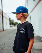Load image into Gallery viewer, MAKE SKATE YOUTH "T-SHIRT" - (KOI FISH) BLACK
