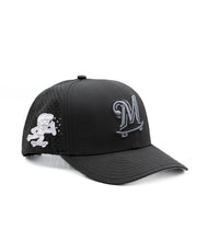 Load image into Gallery viewer, MKSK8 (BLACK x DRI-FIT) "6-PANEL"  "M" LOGO HAT
