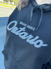 Load image into Gallery viewer, MKSK8 (PREMIUM) "ONTARIO"  Black HOODIE HEAVYWEIGHT FLEECE

