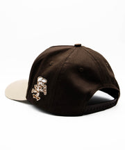 Load image into Gallery viewer, MKSK8 (2-TONE BRWN/SAND) "A-FRAME"  "M" LOGO HAT

