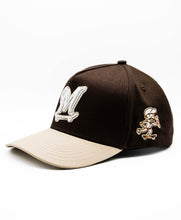 Load image into Gallery viewer, MKSK8 (2-TONE BRWN/SAND) "A-FRAME"  "M" LOGO HAT
